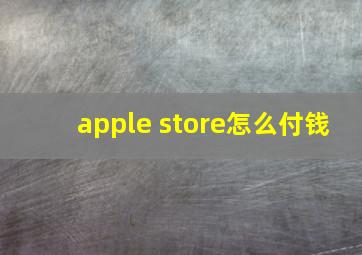 apple store怎么付钱